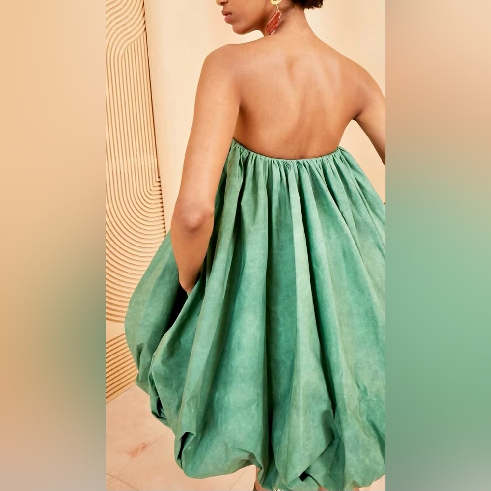 SOLD 🔴 NWT Ulla Johnson Polline Dress in green. Size 2 - Picture 3 of 6